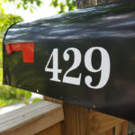 Antiqua Mailbox numbers white