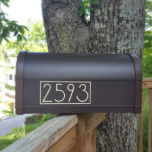 Beige Modern Mailbox Numbers