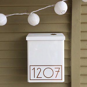Copper Modern mailbox numbers