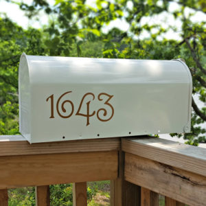 Guttenberg Mailbox Numbers Copper