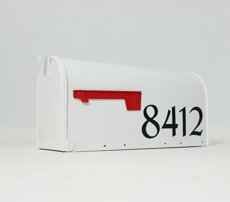 Mailbox Numbers Black