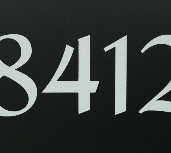 Redressed traditional style custom mailbox numbers