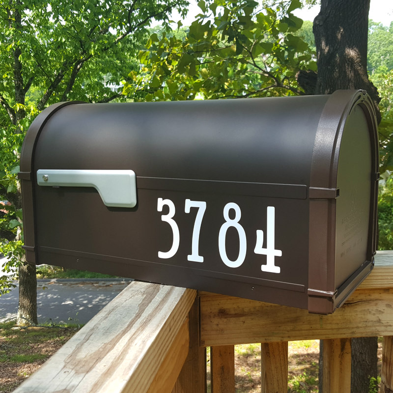 Upright traditional mailbox numbers