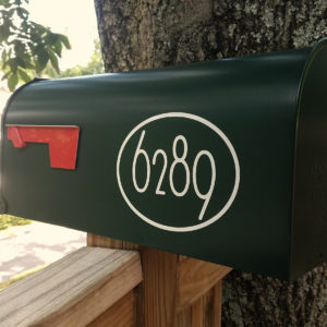 Reflective mailbox numbers